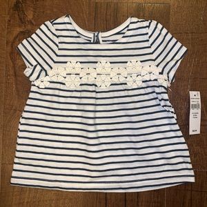 NWT Baby Gap Floral Striped Top